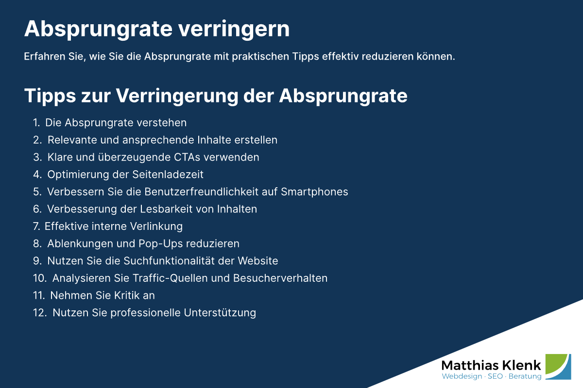 Absprungrate verringern: Tipps zur Reduzierung der Bounce-Rate